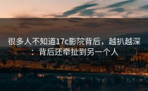 很多人不知道17c影院背后，越扒越深：背后还牵扯到另一个人