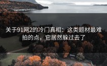 关于91网2的冷门真相：这类题材最难拍的点，它居然躲过去了